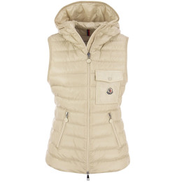 ◆당일◆24FW 글리고스 GLYGOS 로고 패치 후드 패딩조끼 베이지 1A000 28 595ZZ 20N