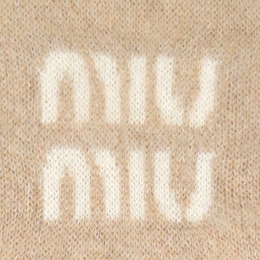 ◆당일◆25FW 로고 프린트 모헤어 머플러 베이지 5FS062 2CQD F0018