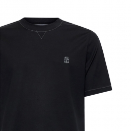 ◆당일◆26SS 로고 자수 티셔츠 블랙/그레이 M0B131328G CG938