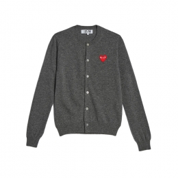 ◆당일◆26SS 레드 와펜 브이넥 가디건 그레이 AX-N007-051-3