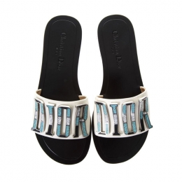 ◆14주년◆메탈 로고 뮬 슬리퍼 화이트 KCF155VEAS 03W