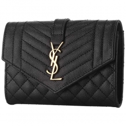 ◆당일◆25FW 믹스 마틀라세 모노그램 엔벨로프 중지갑 블랙 651026 BOW91 1000