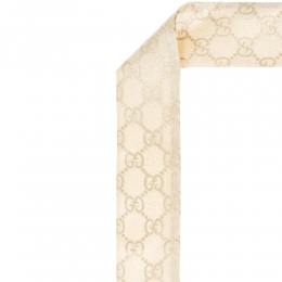 26SS GG 프린트 실크 넥보우 베이지 812250 3G001 9078