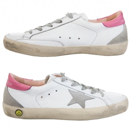 ◆키즈◆11주년 여성 슈퍼스타 로우탑 화이트/핑크 GCOKS301 S5