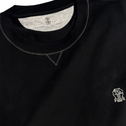 ◆당일◆26SS 로고 자수 티셔츠 블랙/화이트 M0B131328G CGG26