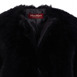 ◆당일◆25FW 에로스 EROS 퍼 라운드넥 코트 펄 블랙 2526456012 003