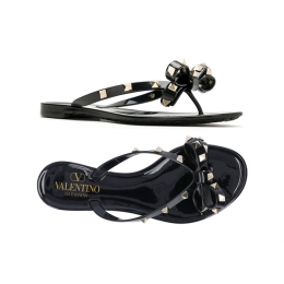 ◆당일◆25FW 골드 락스터드 플립플랍 블랙 7W2S0552 PVS 0NO