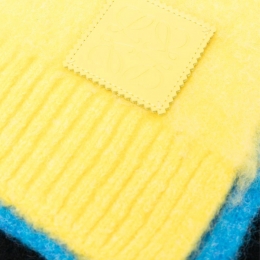 ◆당일◆23FW 로고 패치 컬러 블럭 머플러 블랙멀티 F655257X18 1489