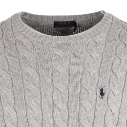 26SS 포니 자수 케이블 니트 그레이 710775885 013