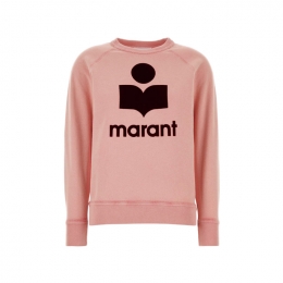 ◆당일◆26SS 밀리니 MILLYNY 벨벳 로고 맨투맨 버블검/버건디 SW0160FA D1M04E BGBY