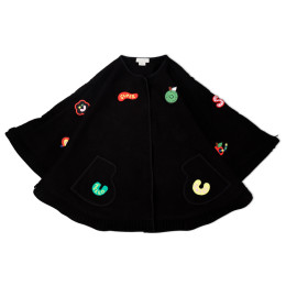 ◆키즈◆22FW 여성 그래픽 케이프 블랙 8R2A43 Z0507 930MC