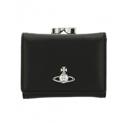 26SS ORB 로고 프레임 스몰 반지갑 블랙 5115002MW S0026 N401