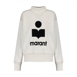 ◆당일◆26SS 모비 MOBY 벨벳 로고 맨투맨 에쿠르 SW0003FA A1M07E 23EC