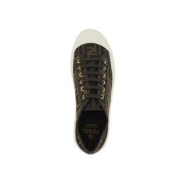 ◆당일◆26SS 자카드 FF 로고 스니커즈 블랙 8E8325 AJZX F0R7V