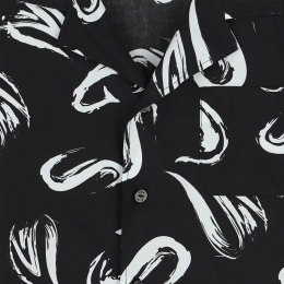 ◆키즈◆24SS 키즈 로고 패턴 숏슬리브 셔츠 블랙 S4MSJBSI244 110