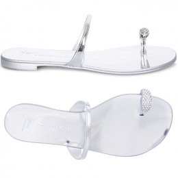 ◆당일◆24SS 링 스트랩 플랫 샌들 실버 I700000 073