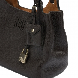 26SS 자수 로고 레더 토트/크로스백 파파야 5BA304 2IFL F0ZKS