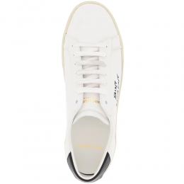 ◆당일◆25FW 로고 자수 스니커즈 화이트/블랙 610685 AABEE 9061