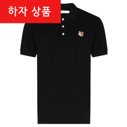 ◆하자◆ 폭스 헤드 패치 카라 티셔츠 블랙 FU00203KJ7007 P199