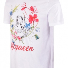 ◆12주년◆보타니컬 프린트 티셔츠 화이트 622100 QPZ54 0900