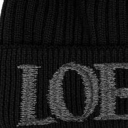 ◆당일◆26SS 로고 자수 울 비니 블랙 F540257X23 1100