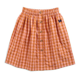 ◆키즈◆22SS 키즈 로고 체크 스커트 오렌지 122AC093 810