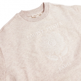 ◆키즈◆키즈 로잘리아 자수 맨투맨 헤더크림 25F_S0172 HECRE