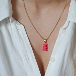 ◆당일◆22FW 노스탤지어 베어 펜던트 핫핑크 NOSTALGIABEAR CLA COSMOPOLITAN