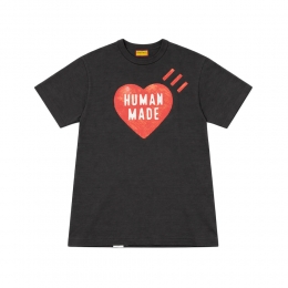 26SS 하트 프린팅 반팔 티셔츠 블랙 HM30TE015 BLACK