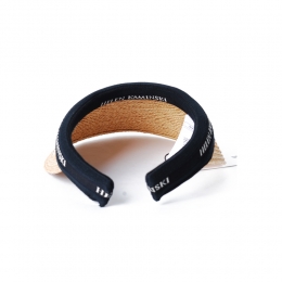 ◆당일◆26SS 비앙카 라피아 바이저햇 네추럴/블랙 HAT50265 BIANCA NATURAL BLACK