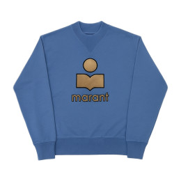 ◆14주년◆모비 MOBY 벨벳 로고 자수 기모 맨투맨 블루 SW0033 20A054E 30BU
