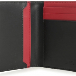 ◆당일◆25SS 은장 로고 쉐도우 카드지갑 블랙/레드 7M0349 AJF4 F19KP