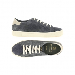 26SS 시그니처 금장 로고 스웨이드 스니커즈 미디엄그레이 MZUCHHP330 CJD36