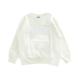◆키즈◆25FW 키즈 화이트 로고 프린트 맨투맨 아이보리 F5MSJUSW016 013