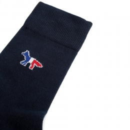 ◆당일◆25SS 트리컬러 폭스 로고 삭스 네이비 AU06400KT0010 P480