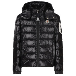 ◆키즈◆23FW 키즈 SAULX 로고 패치 글로시 후드 패딩자켓 블랙 1A000 11 5963V 999