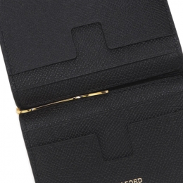 ◆당일◆23SS 금장 TF 로고 폴딩 머니클립 카드지갑 블랙 YM340T LCL081 U9000