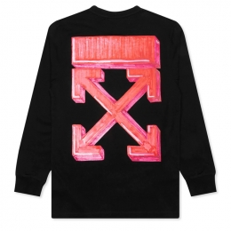 ◆12주년◆마커애로우 롱슬리브 티셔츠 블랙 OMAB001E20JER003 1025