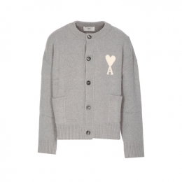 ◆당일◆25FW 빅하트 로고 알파카 가디건 그레이 UKC366 KN0135 058