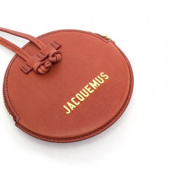 ◆당일◆25FW 메탈 로고 라운드 미니 크로스백 다크레드 215SL01 215 304490