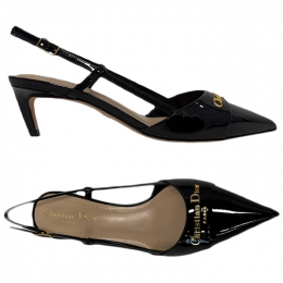 ◆당일◆25FW 카프스킨 슬링백 펌프 힐 블랙 KCV336VNI 900