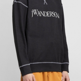 ◆당일◆22SS 인사이드아웃 로고 자수 맨투맨 블랙 JO0076 PG0490 999