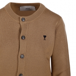 ◆당일◆26SS 스몰 하트 로고 여성 라운드넥 가디건 카멜 FKC361 001 288