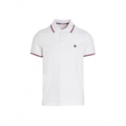 26SS 로고 패치 삼선 PK 티셔츠 화이트 8A703 00 84556 001