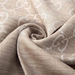 ◆당일◆25FW GG 자카드 울 실크 투톤 스카프 베이지 165904 3G646 9500