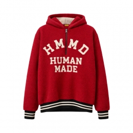 26SS 하프 집업 플리스 후드티 레드 HM30CS008 RED