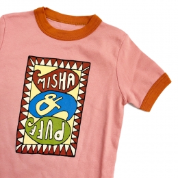 ◆키즈◆키즈 그루비 페이즐리 링거 반팔 티셔츠 로즈우드 K3137F25 641