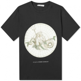 ◆12주년◆트리톤 프린팅 오버핏 티셔츠 블랙 BM70YK3002 001