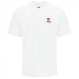 ◆당일◆23FW 보크 플라워 로고 자수 카라 티셔츠 화이트 5PO002 4PU 01