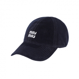 ◆당일◆26SS 로고 자수 벨벳 베이스 볼캡 네이비 5HC369 2CUA F0Q10